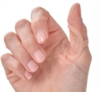 oval-8 finger splint for mallet finger or mallet thumb